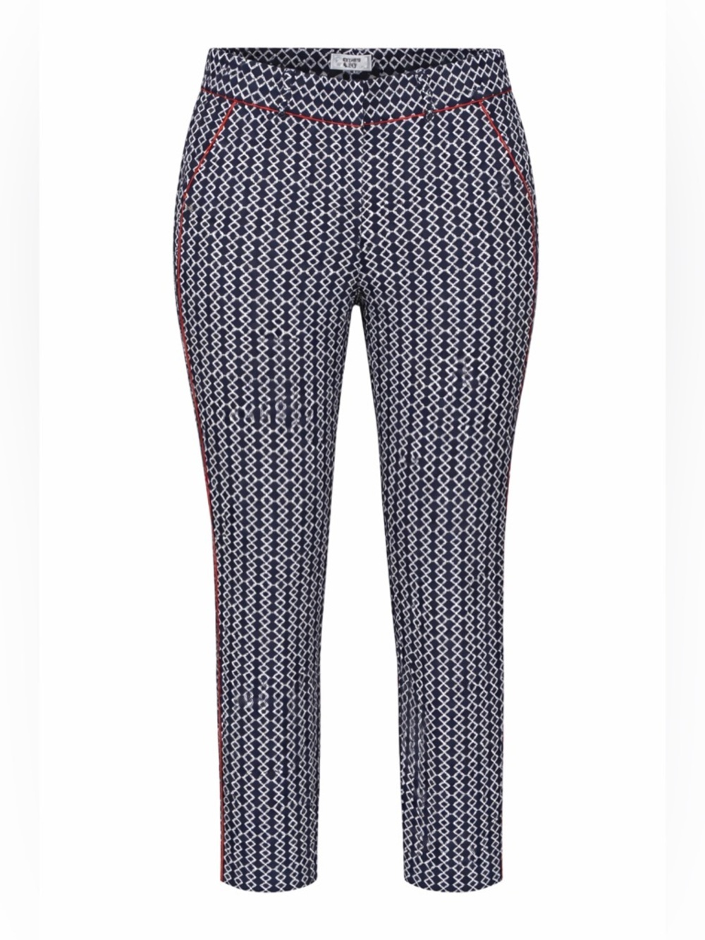 Crown and Ivy NWT navy/coral cropped pants, size 2